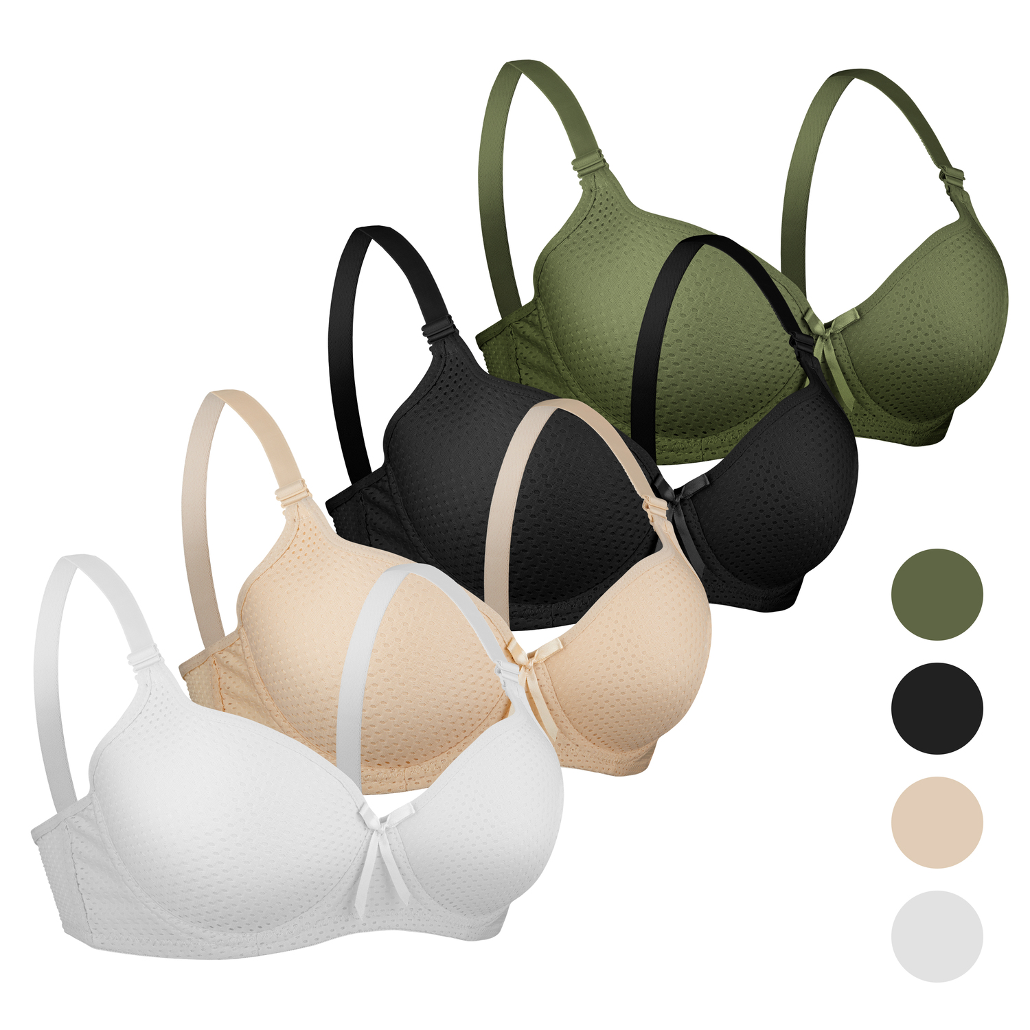 Brasier Paquete 4 Piezas Diseño Clásico Variedad De Colores