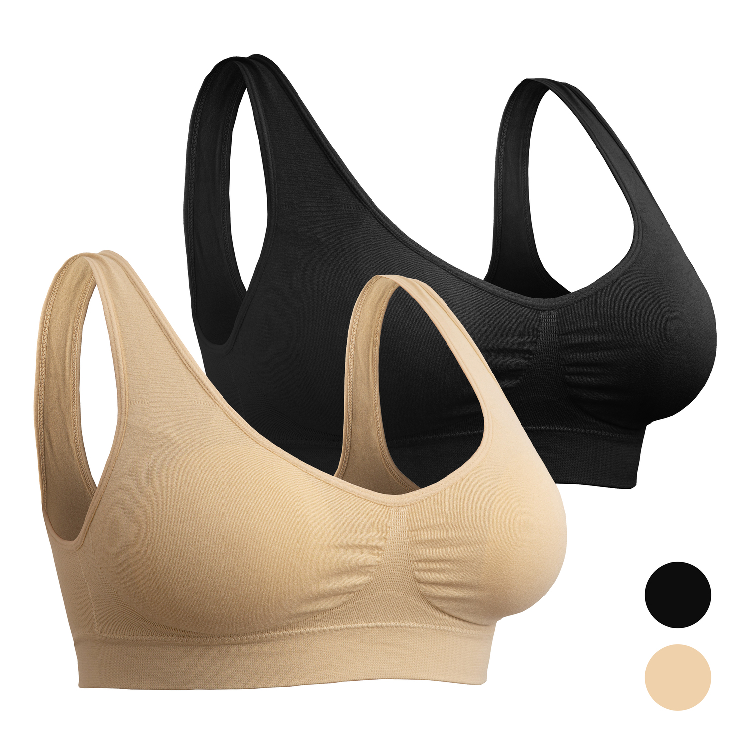 Brasier Paquete 2 Piezas Sin Varillas Sin Costuras Sport