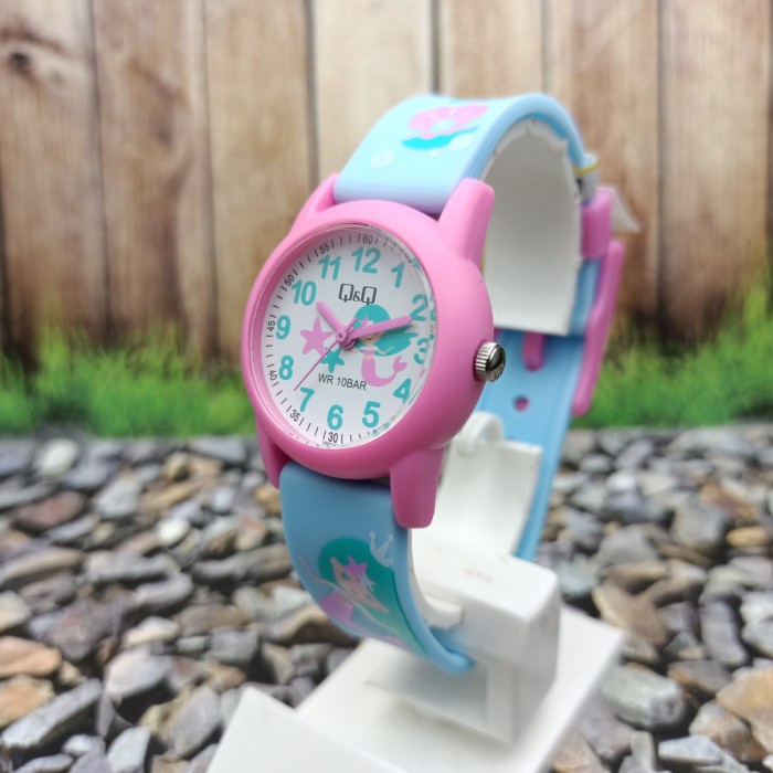Reloj Infantil Para Niña Q & Q Sirena Análogo Vr99j012y