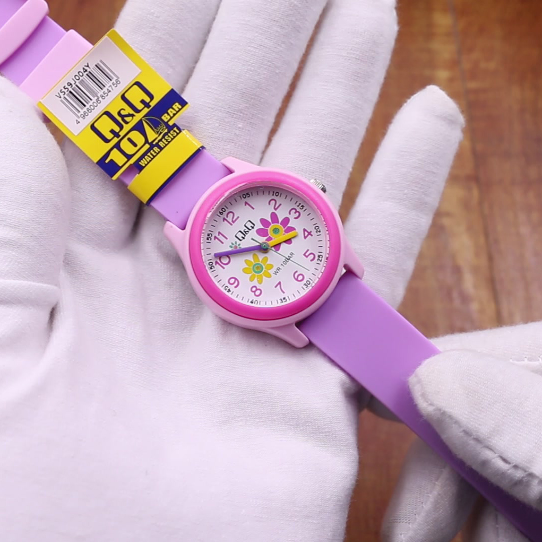 Reloj Infantil Para Niña Q & Q Análogo Multicolor Vs59j004y