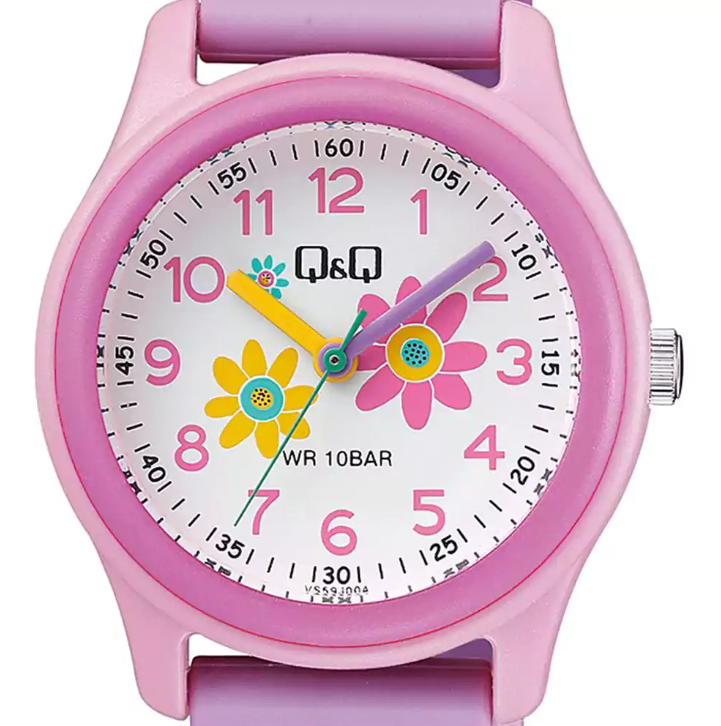 Reloj Infantil Para Niña Q & Q Análogo Multicolor Vs59j004y