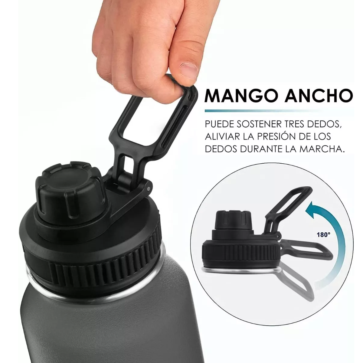 Termo Deportivo Portatil Frio/calor Acero Inoxidable 1 Litro