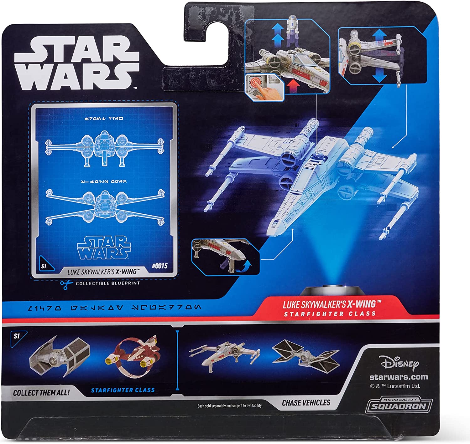 STAR WARS X-Wing Starfighter Class Luke Skywalker Micro Galaxy Squadron