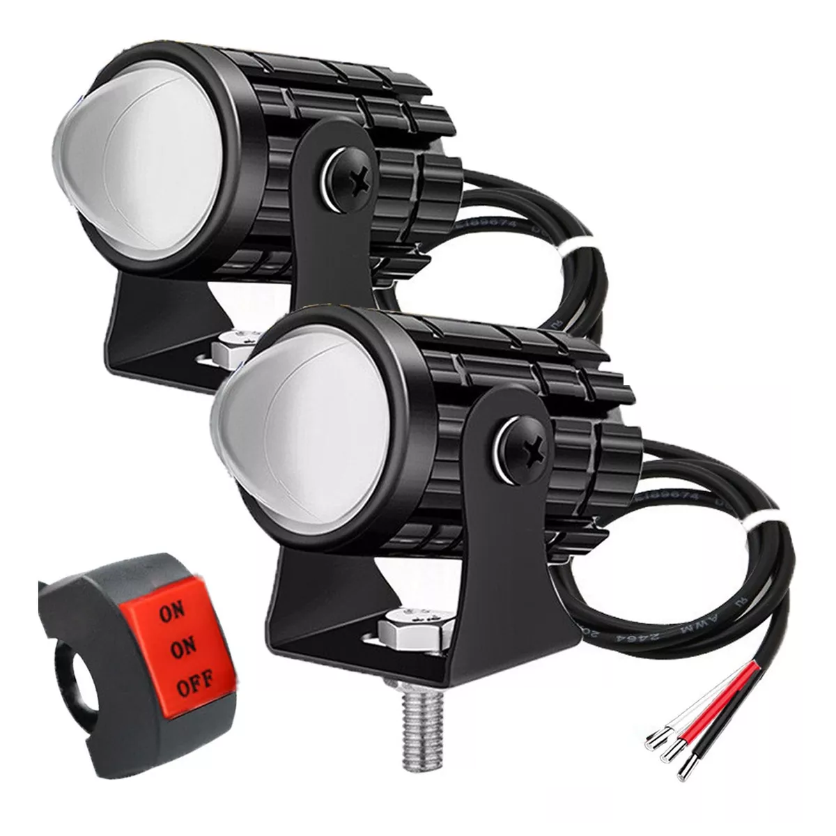 Par Faros Luces Led Para Motos Auto Doble Color Impermeable