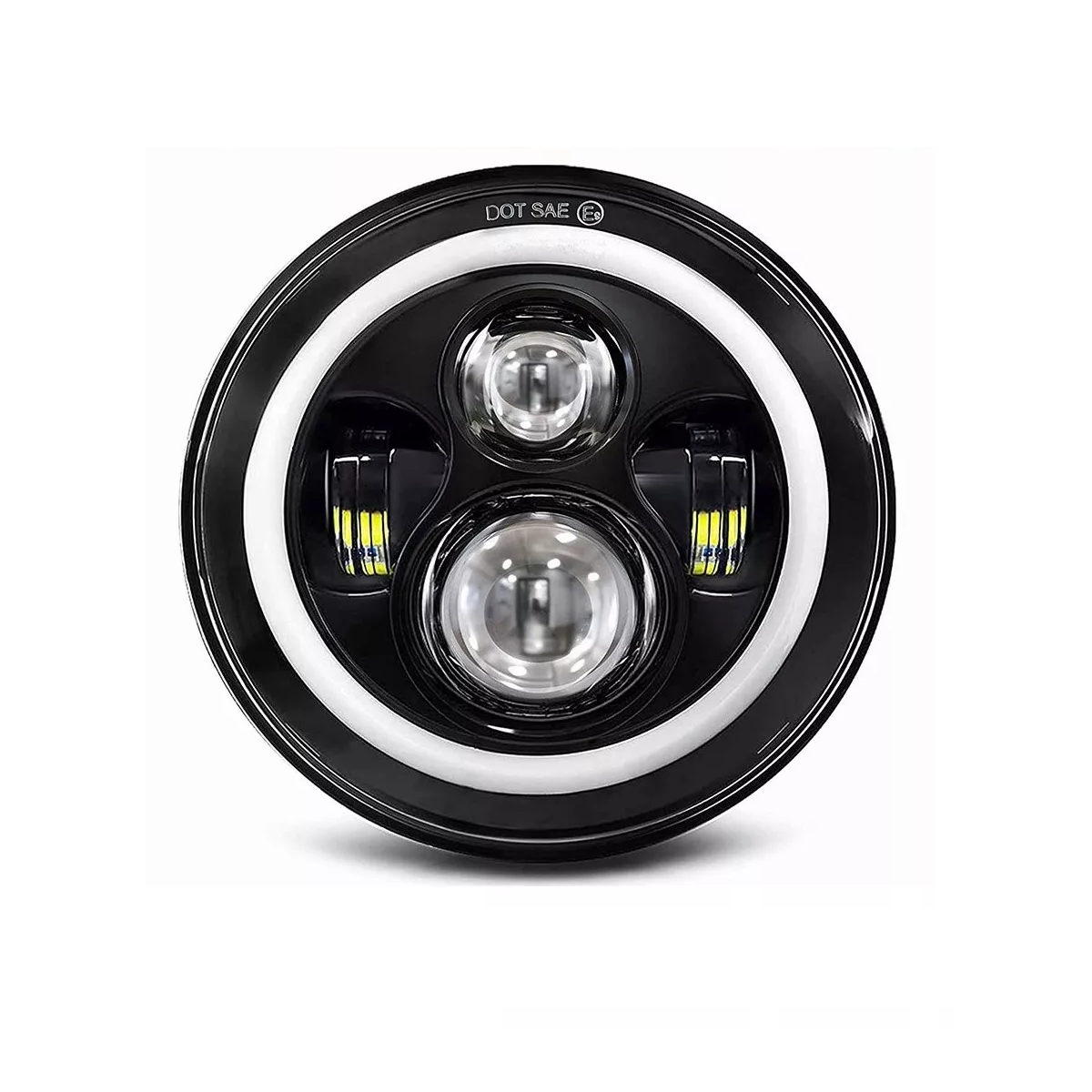 Faros Delanteros Led H4 Halo De Ángel P/wrangler Jeep Vocho