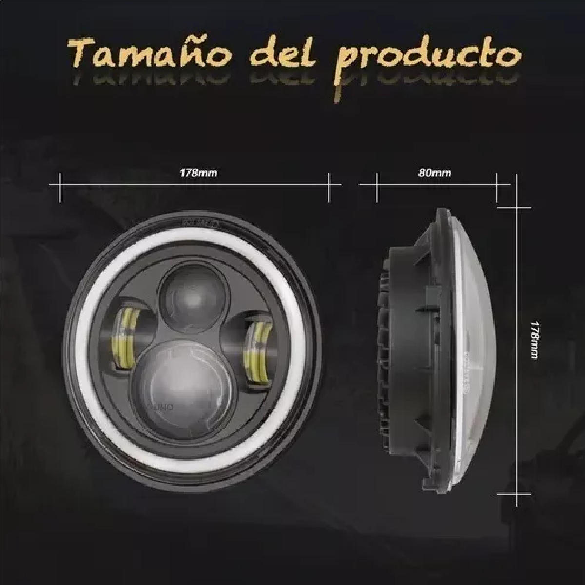 Faros Delanteros Led H4 Halo De Ángel P/wrangler Jeep Vocho