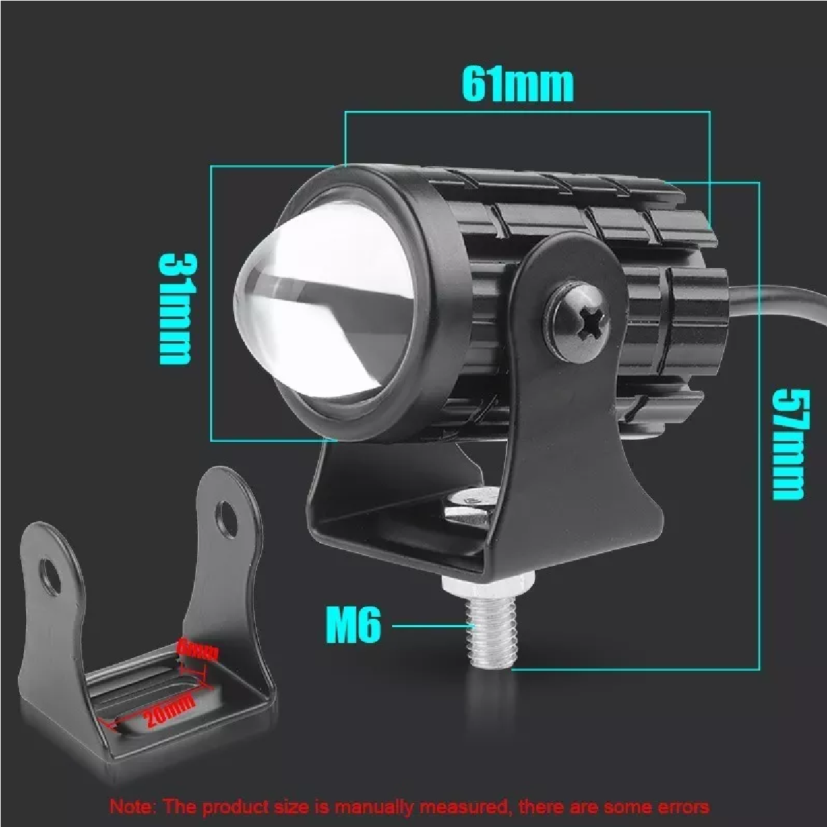 Faros Auxiliares Led Para Motocicleta, 1 Par