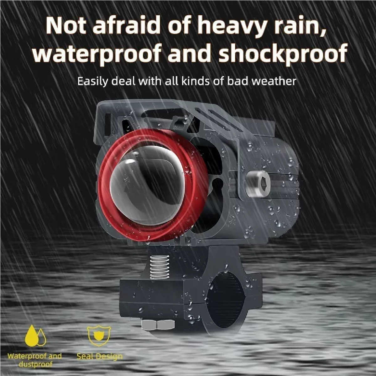 Par Faros De Lupa Luz Led  Luz Alta Y Baja Para Moto 70w