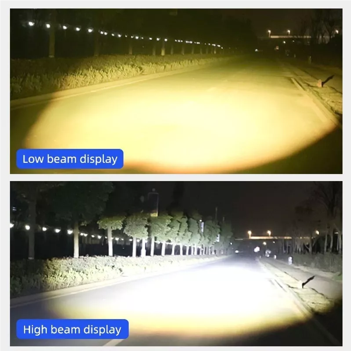 Par Faros De Lupa Luz Led  Luz Alta Y Baja Para Moto 70w