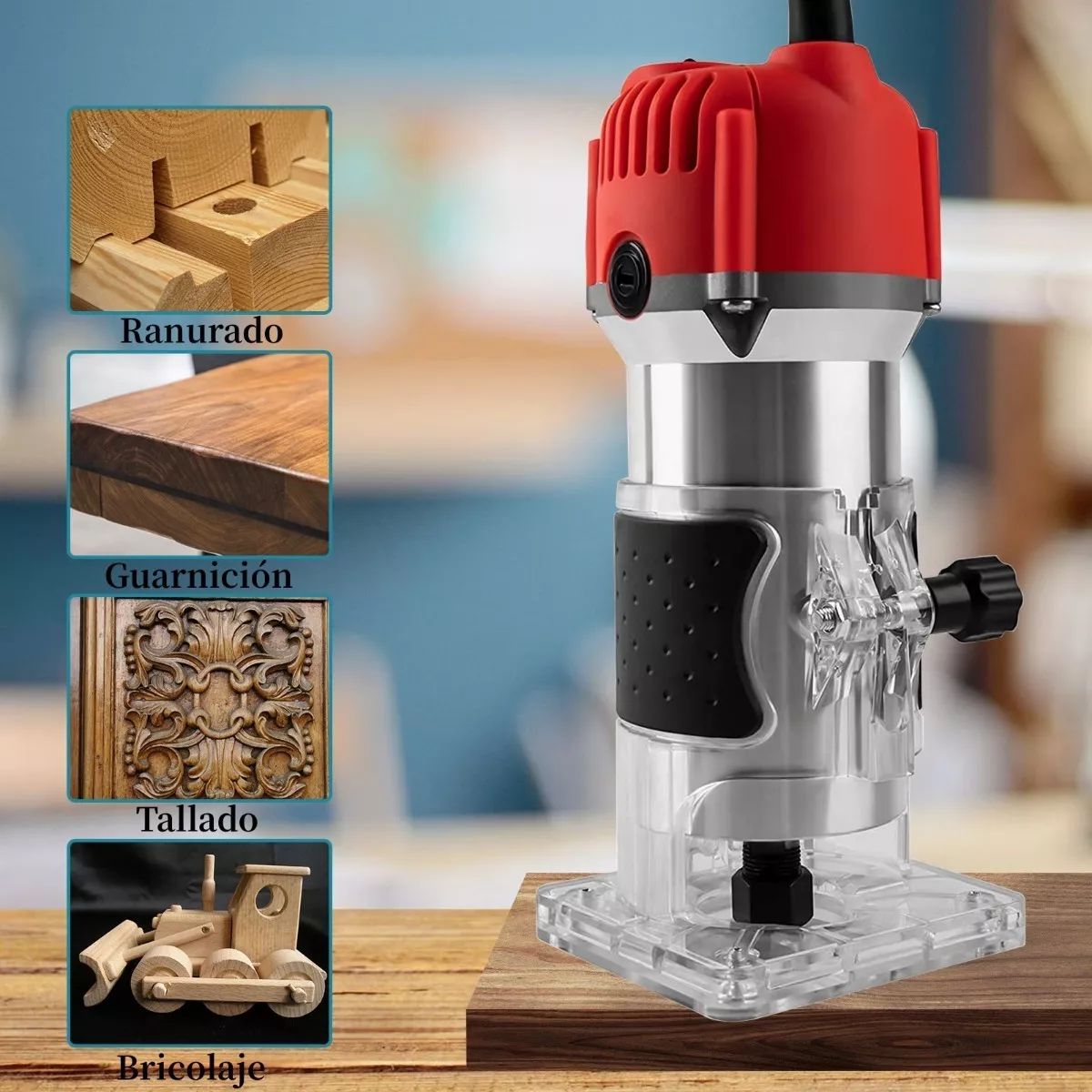 Router Madera Recortador Rebajadora De Bordes 110v 800w