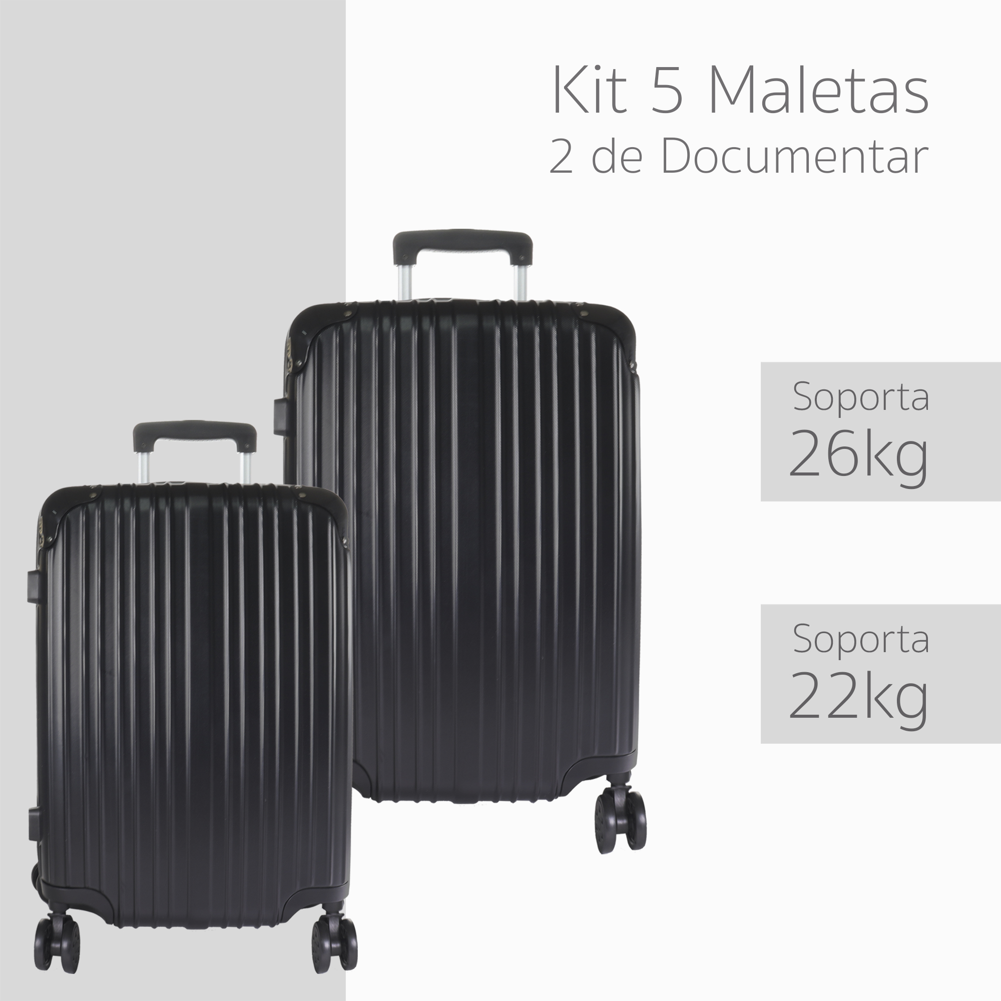 Set Maletas Rígidas con Ruedas 360 Juego Equipaje de Mano .