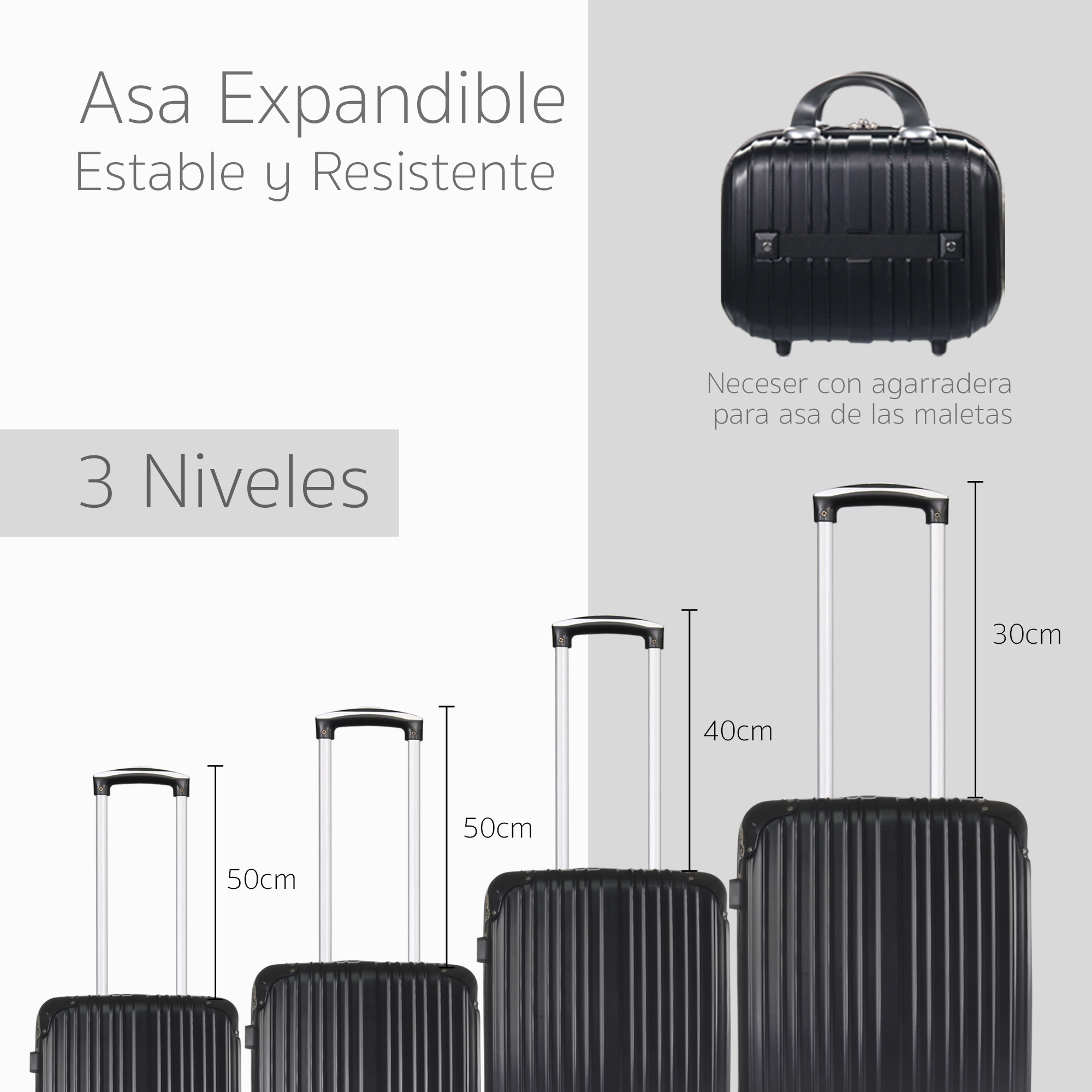 Set Maletas Mano Viaje Rígidas Avión Ruedas Juego Equipaje