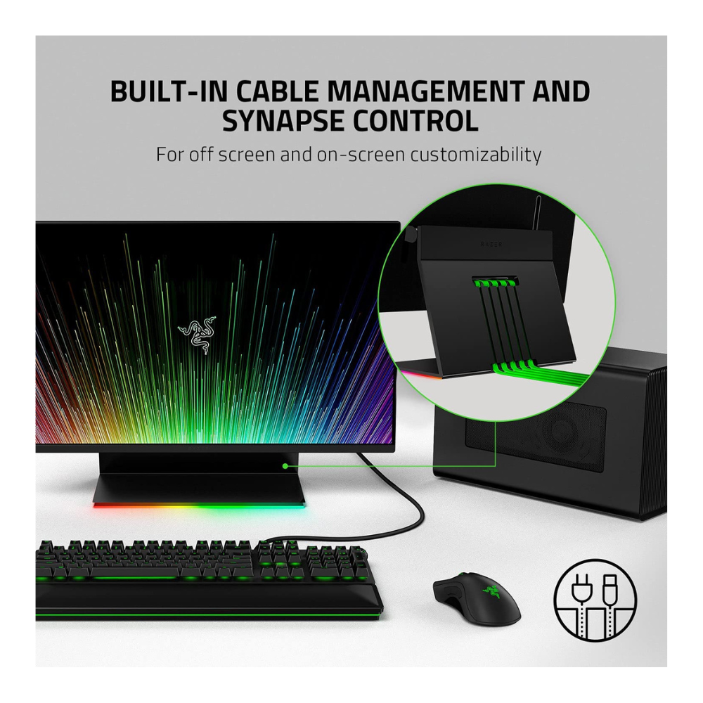 Monitor Gamer Razer Raptor 27 IPS WQHD 165Hz Base de Aluminio RGB THX