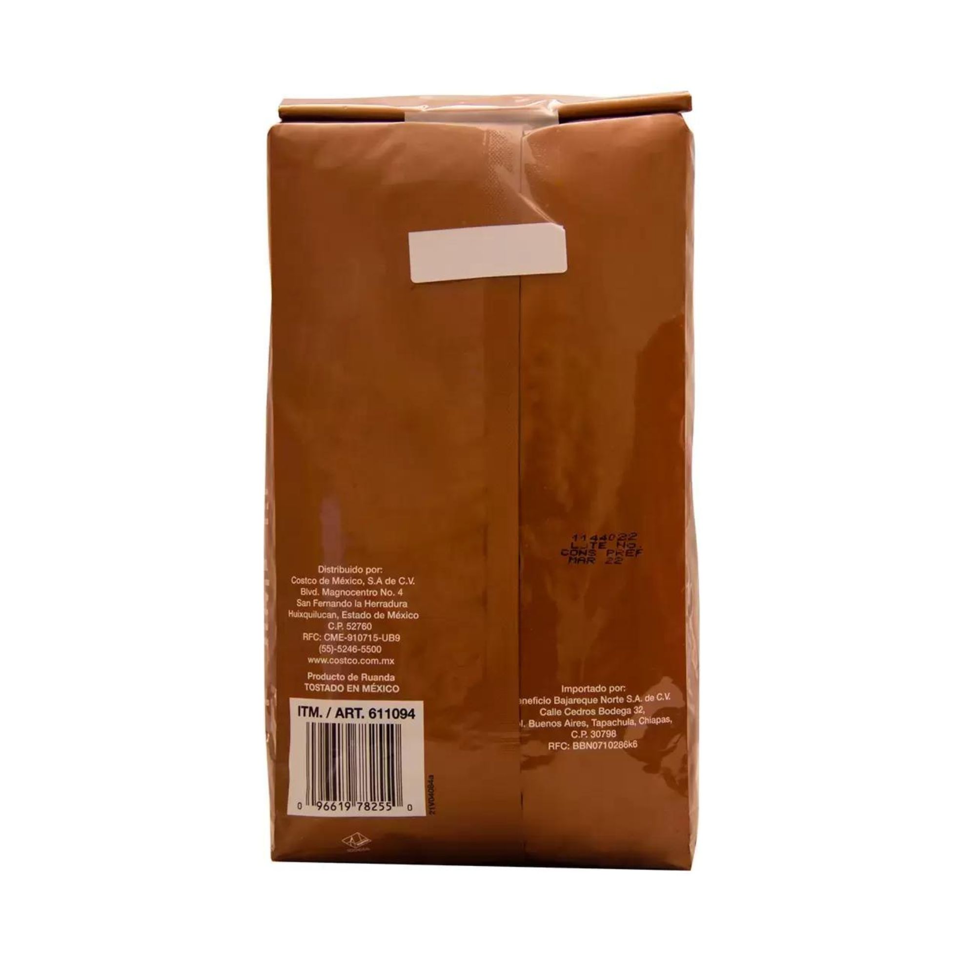 Café Gourmet Ruanda 100% Arábica Grano Entero 1kg Kirkland