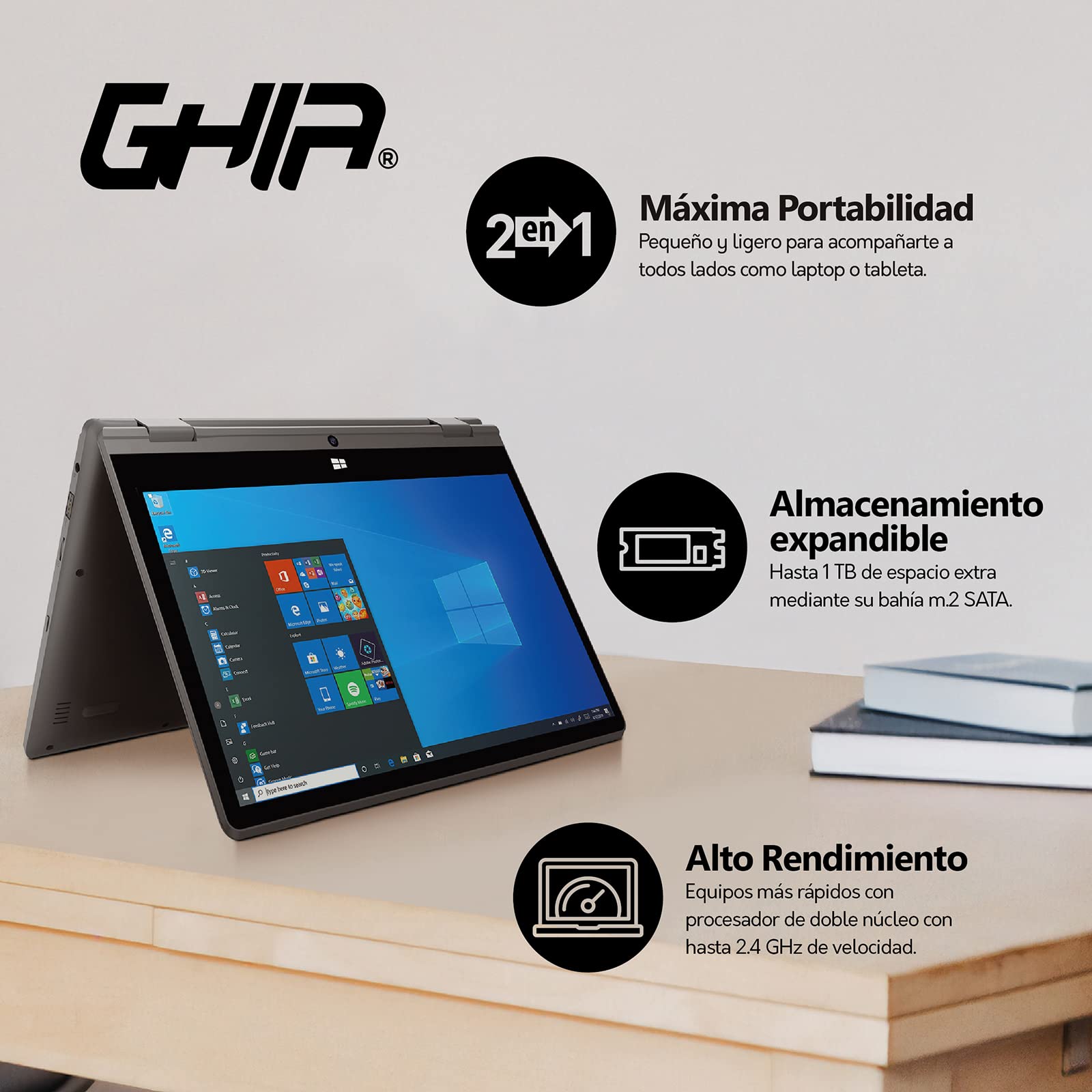 Mini Laptop Ghia Shift Pro 4gb 64gb Ssd Windows Office