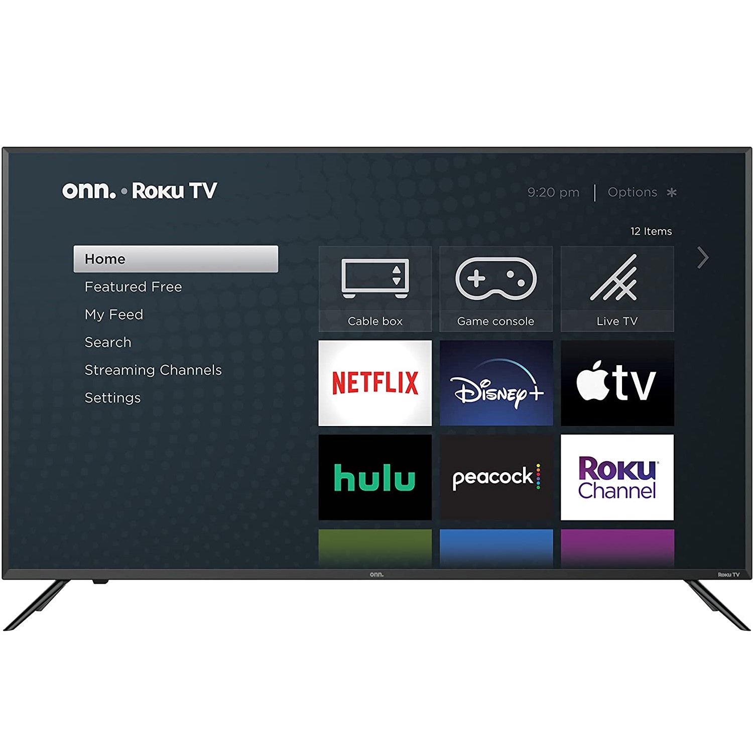 Smart Tv Onn 50 Roku OS 4K UHD HDR LED Apps 100012585
