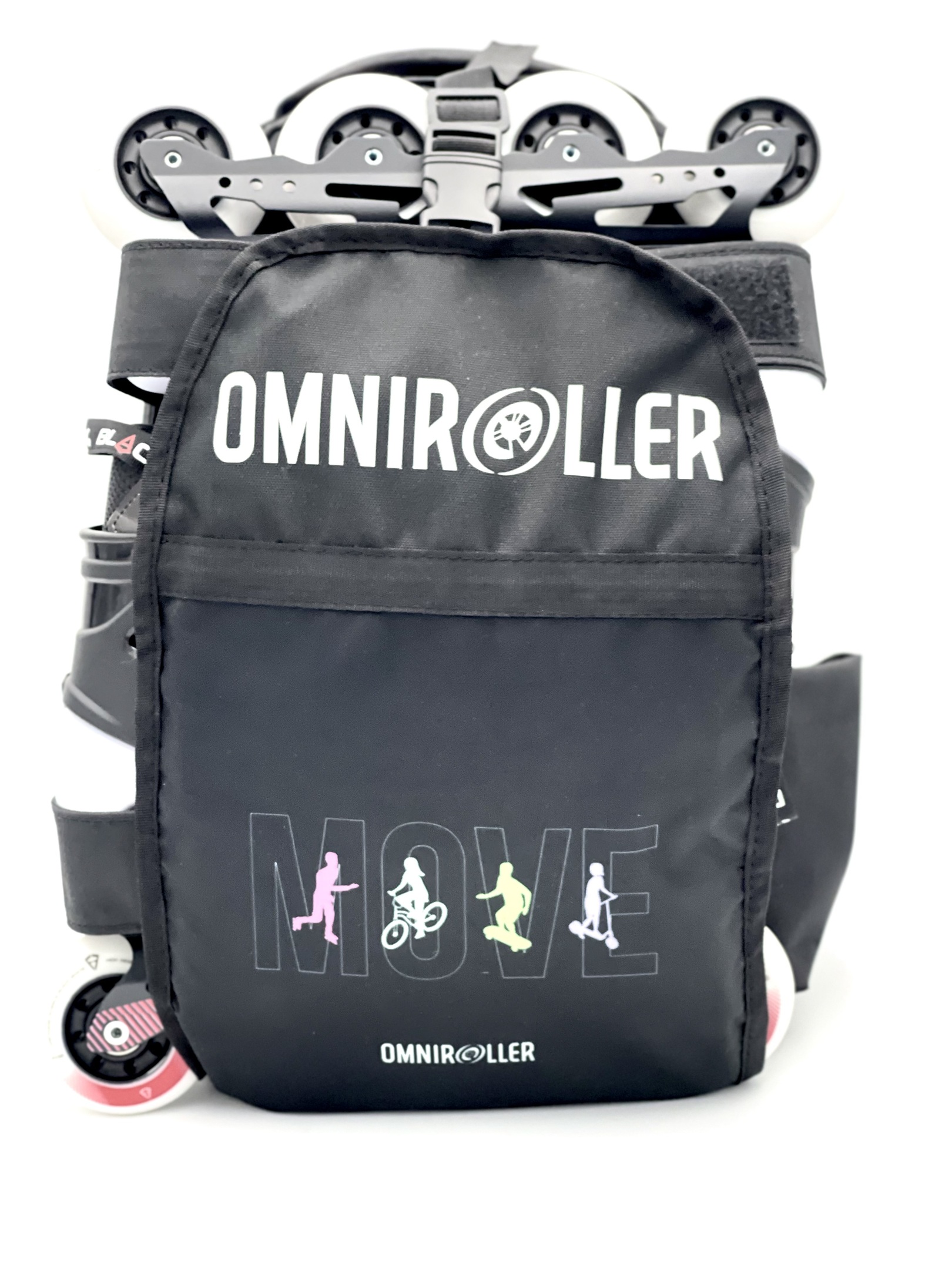 Patines Freeskate en Linea black con Fundas y Maleta Omniroller!
