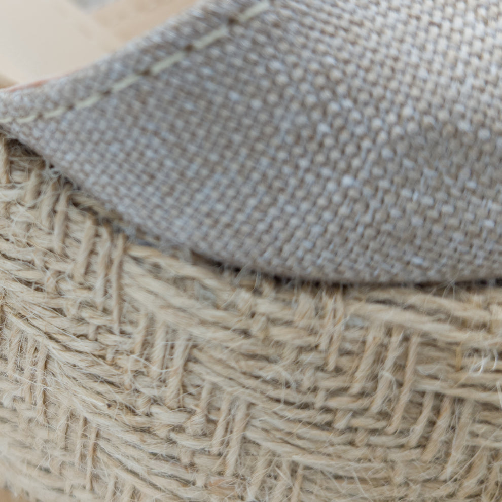 Alpargatas Plataformas Tacón Yute Natural Color Beige