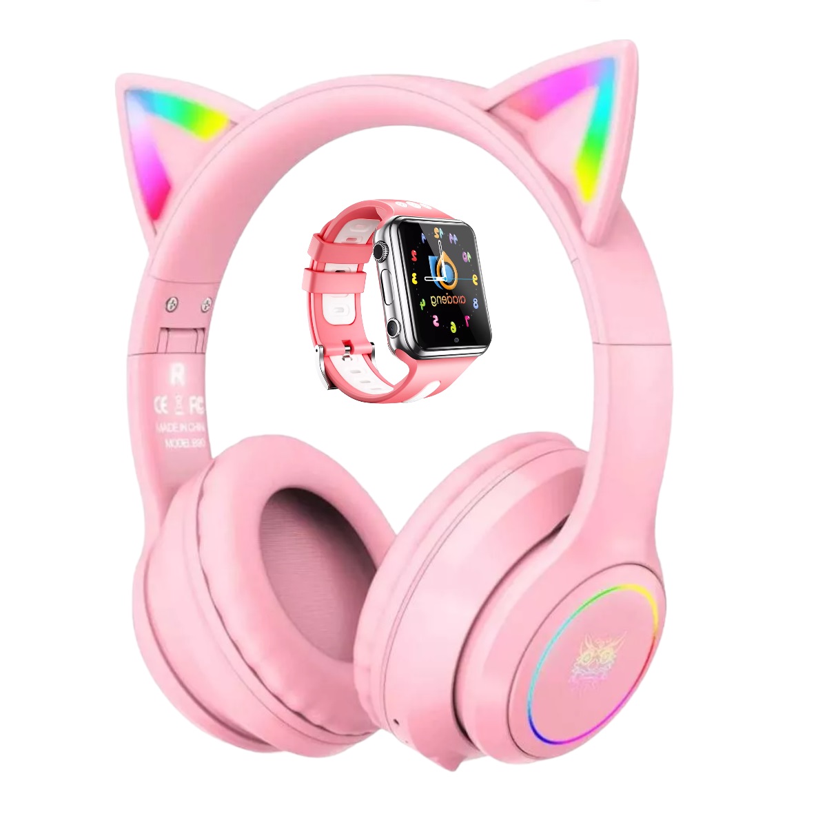 Smartwatch con Audífonos para niñas Mod pinkywatch marca New Vision con Android