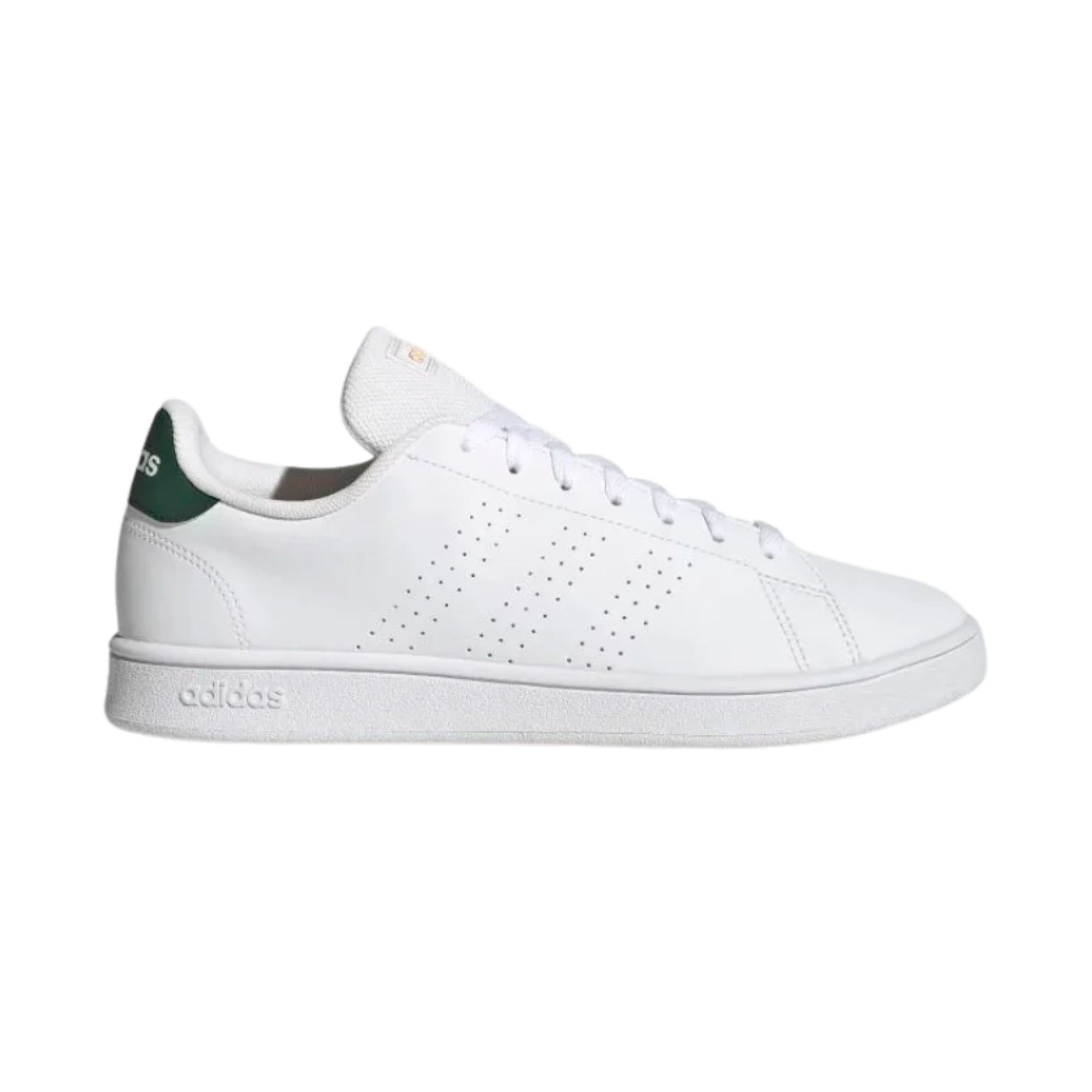 Tenis Adidas Advantage Base Blanco con Verde Hombre Originales GW9287