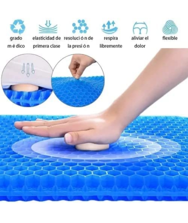 Cojin ortopedico ergonómico gel dolor coxis ciática 