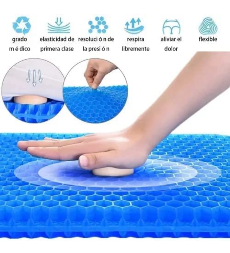Cojin ortopedico ergonómico gel dolor coxis ciática 