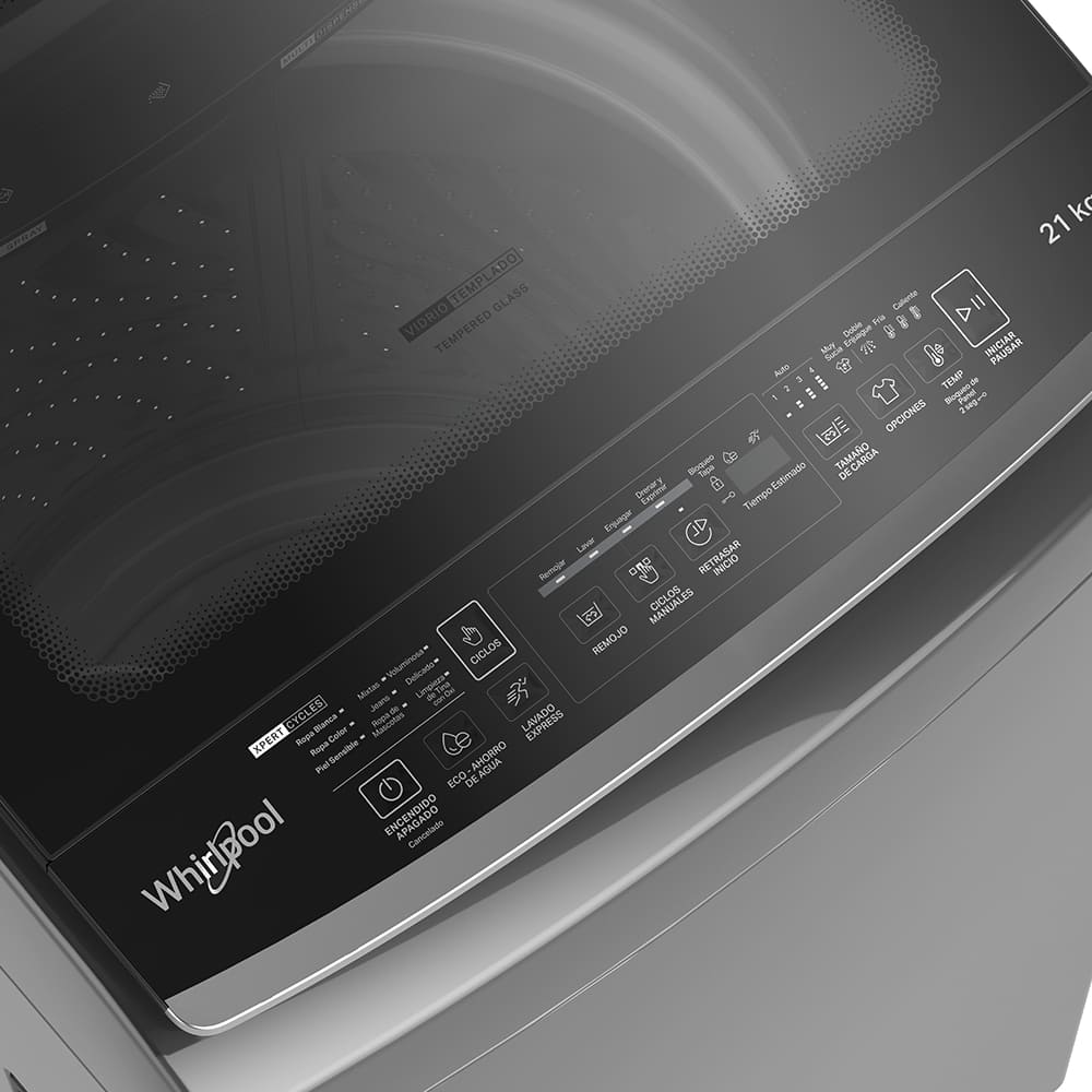 Lavadora Carga Superior Xpert Eco 21kg Gris WW21BTAHME Whirlpool