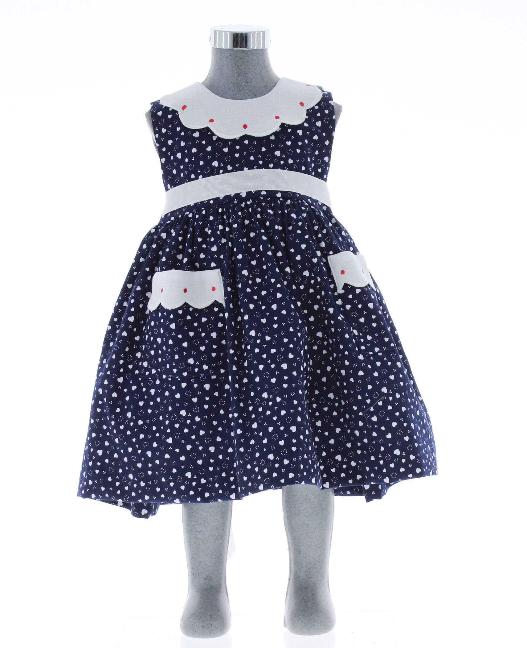 Vestido para Niña Pequeña Bebe Azul Marino 3476 1 a 5 años.