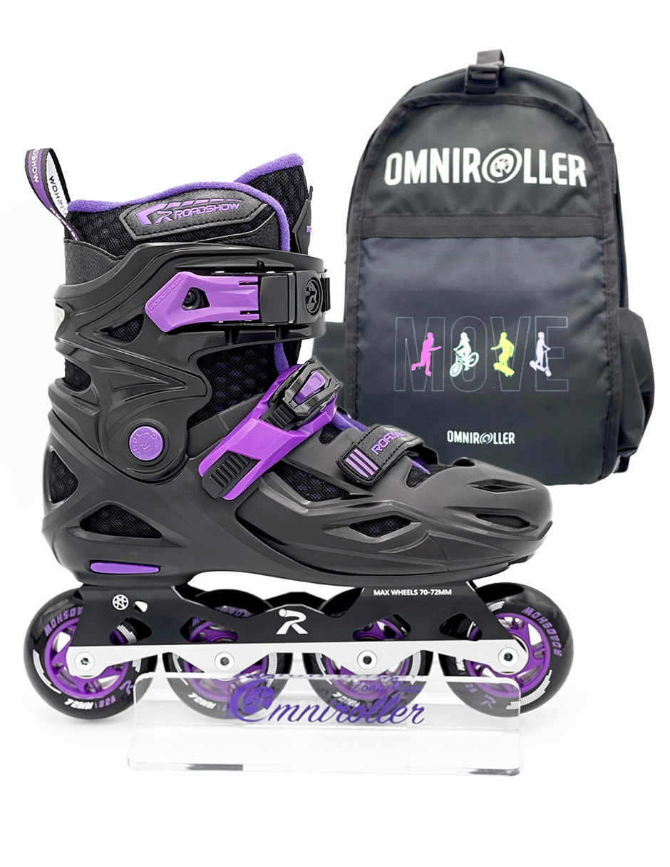 Patines en linea Ajustables Roadshow con Funda Cubreruedas y Maleta Omniroller 