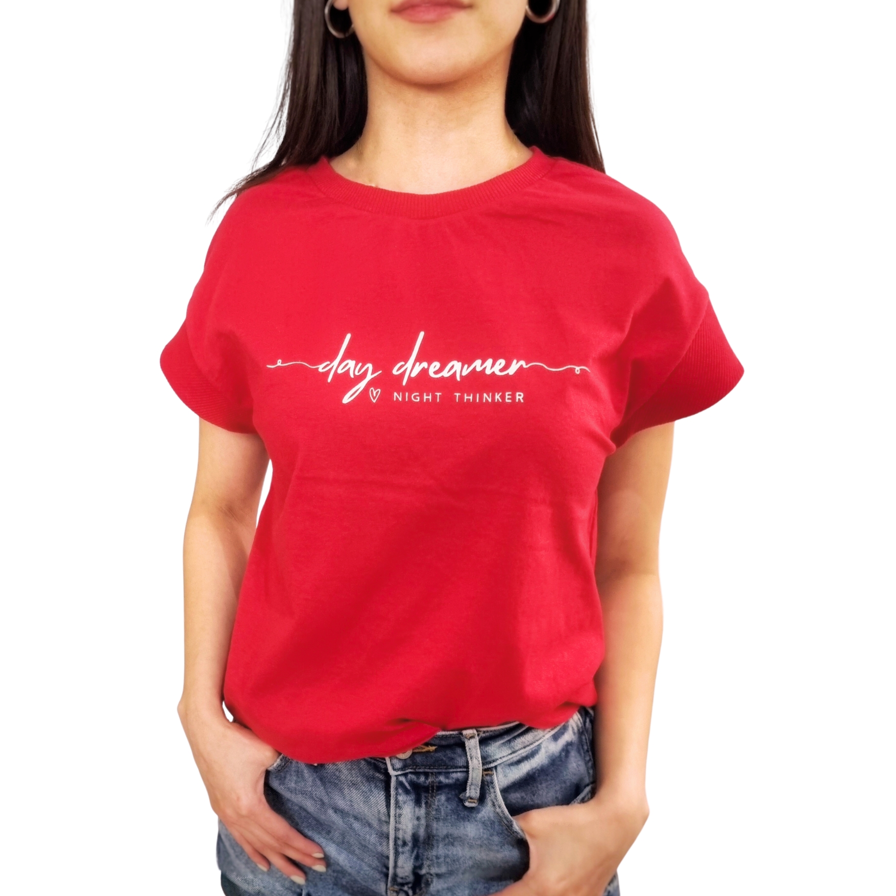 Playera TLS The Loop Shop moderna con frase day dreamer para mujer