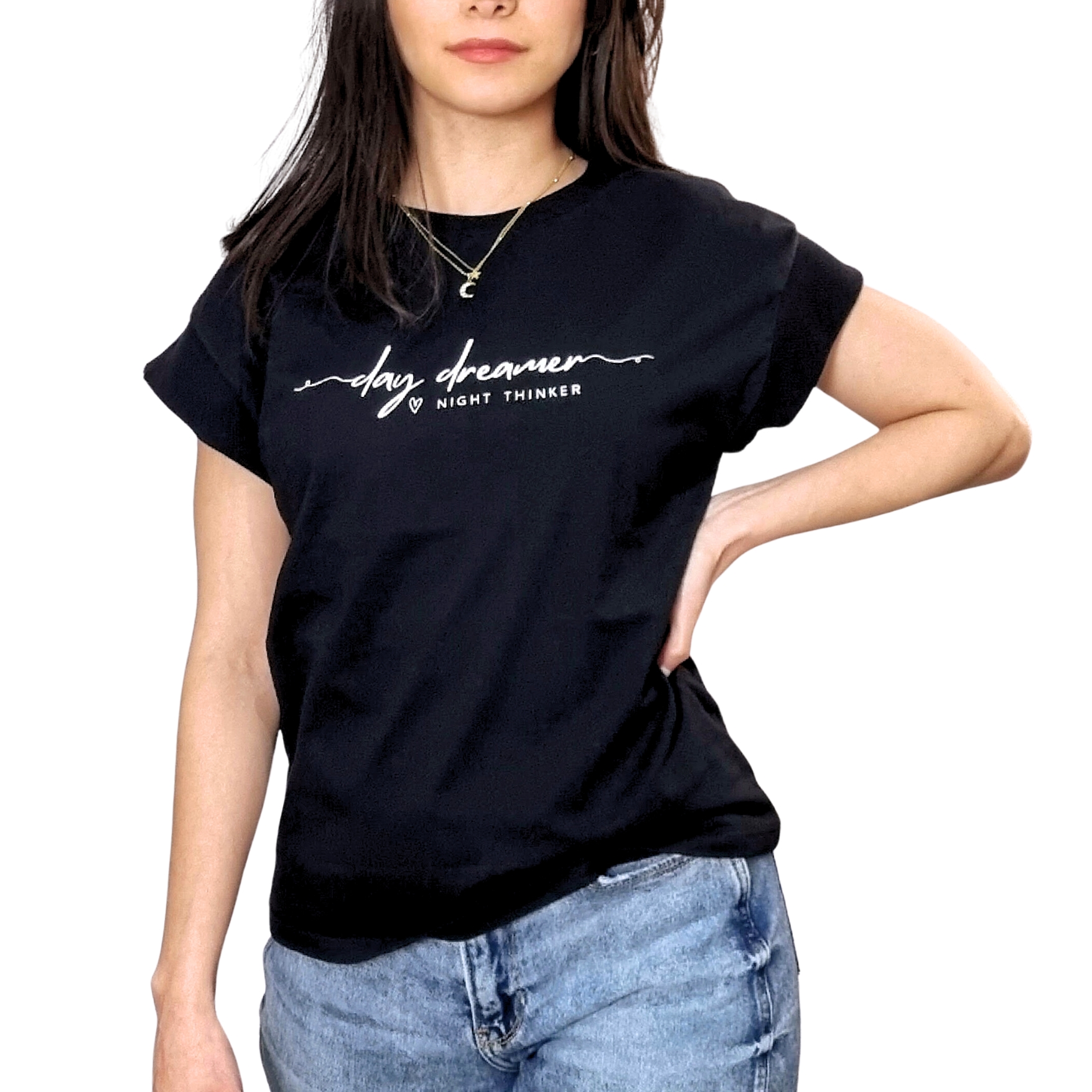 Playera TLS The Loop Shop moderna con frase day dreamer para mujer