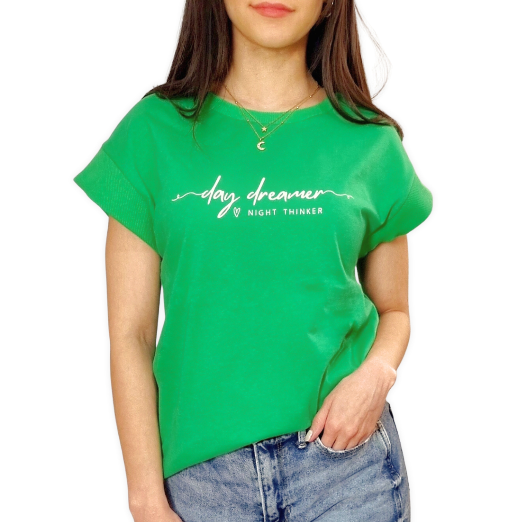 Playera TLS The Loop Shop moderna con frase day dreamer para mujer