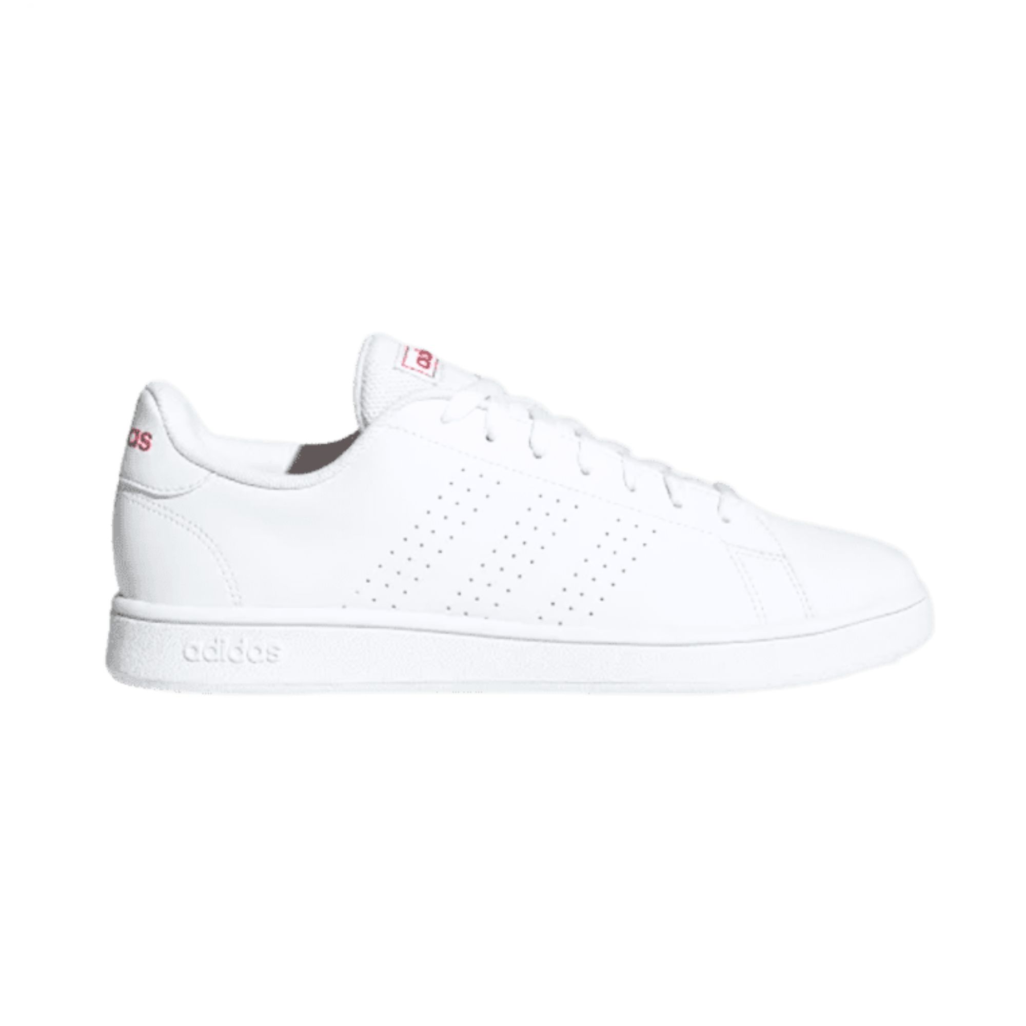 Tenis Adidas Advantage Base Blanco con Rojo Hombre Originales HP6206