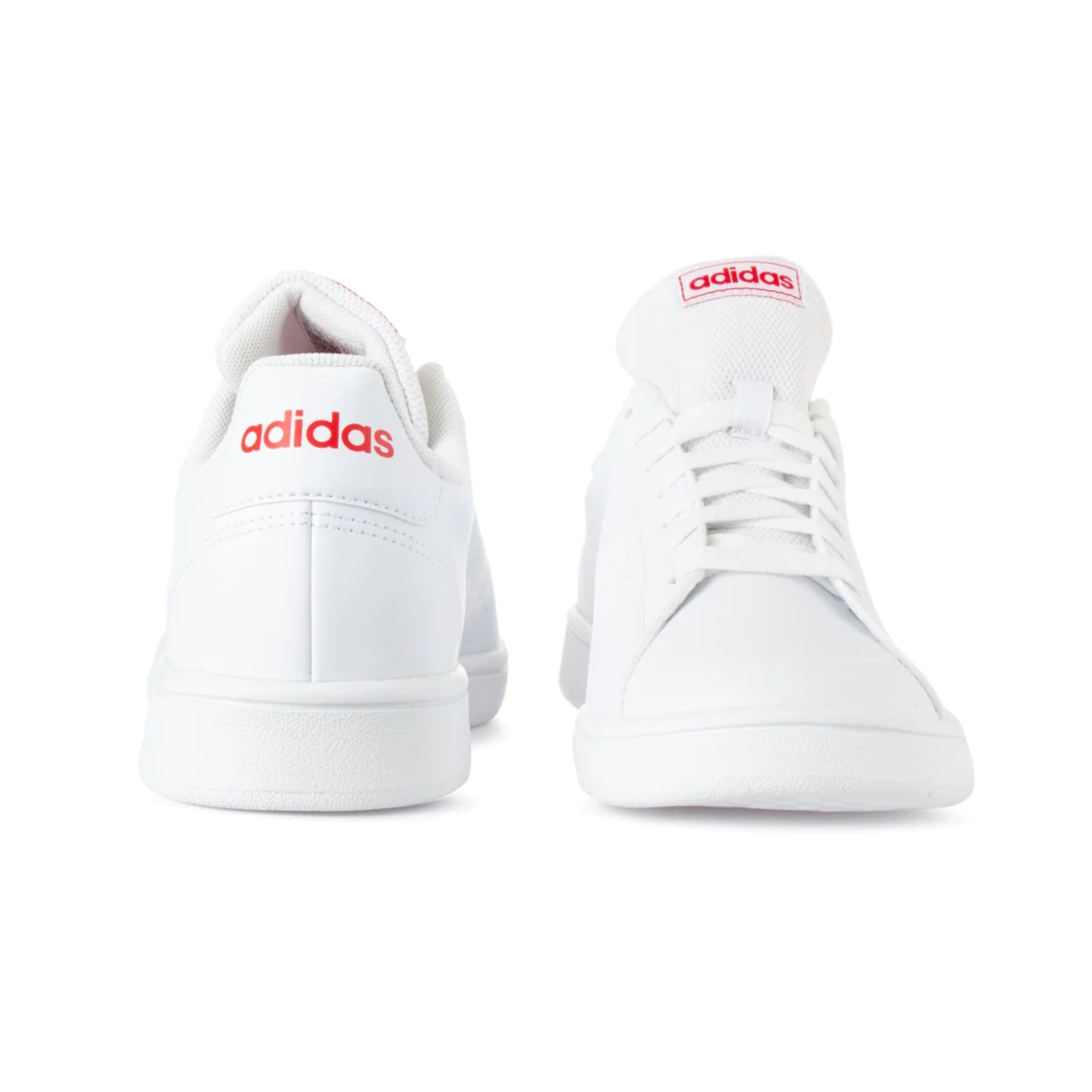 Tenis Adidas Advantage Base Blanco con Rojo Hombre Originales HP6206