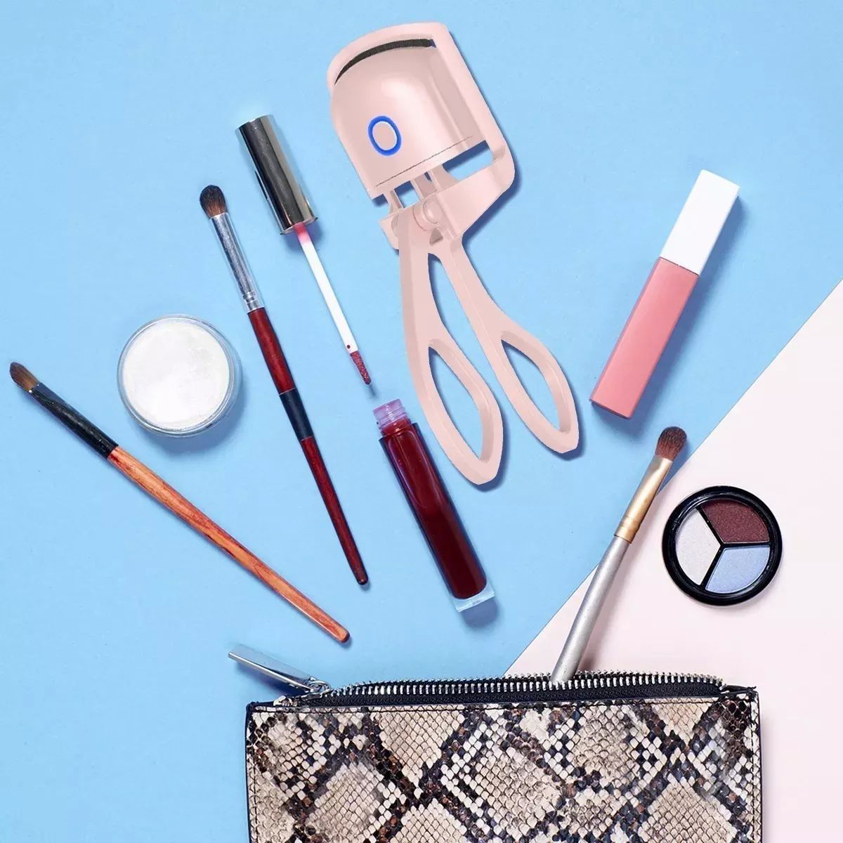 Rizador de Pestañas Eléctrico, Enchinador Recargable, Portátil, Herramienta de Maquillaje de Facil Uso