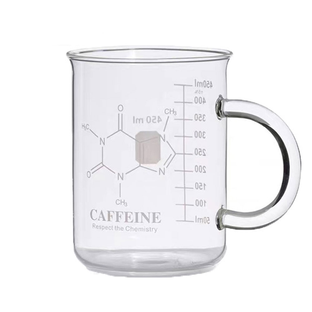  Taza de café divertida para medición vaso graduado con asa, 450 ml