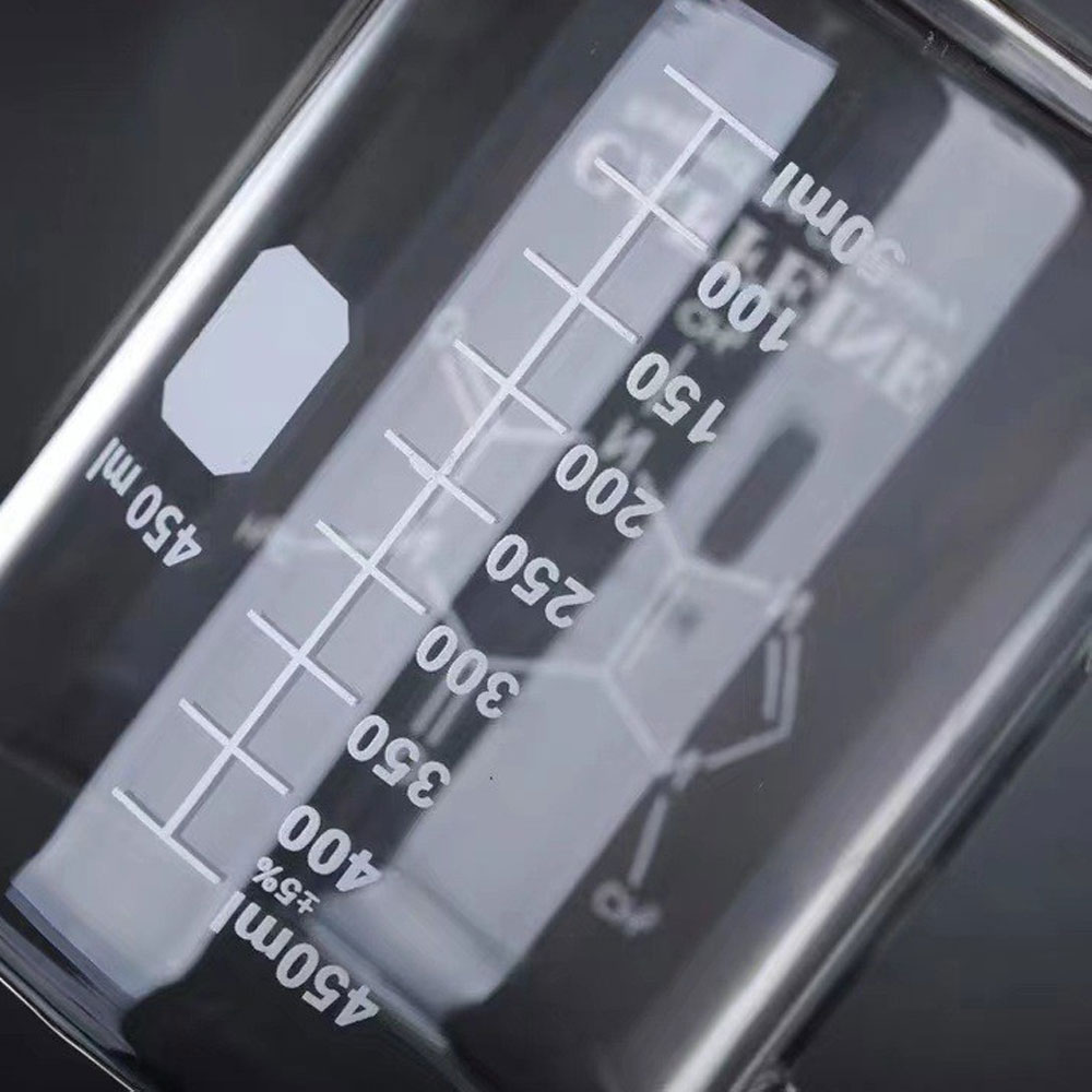 Taza de café divertida para medición vaso graduado con asa, 450 ml