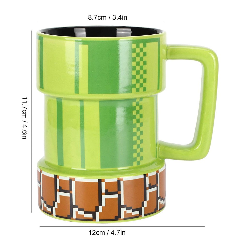 Taza Cerámica En Forma De Tubería Gamer Videojuegos