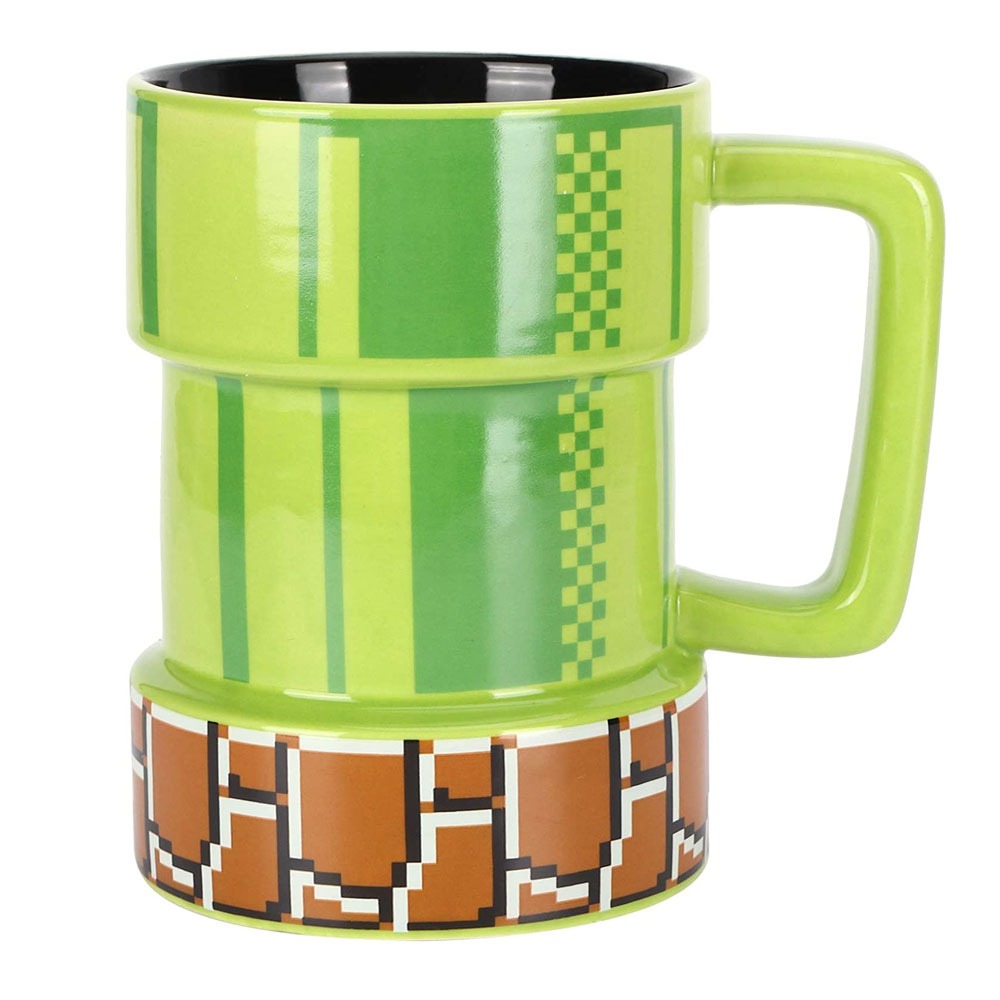 Taza Cerámica En Forma De Tubería Gamer Videojuegos