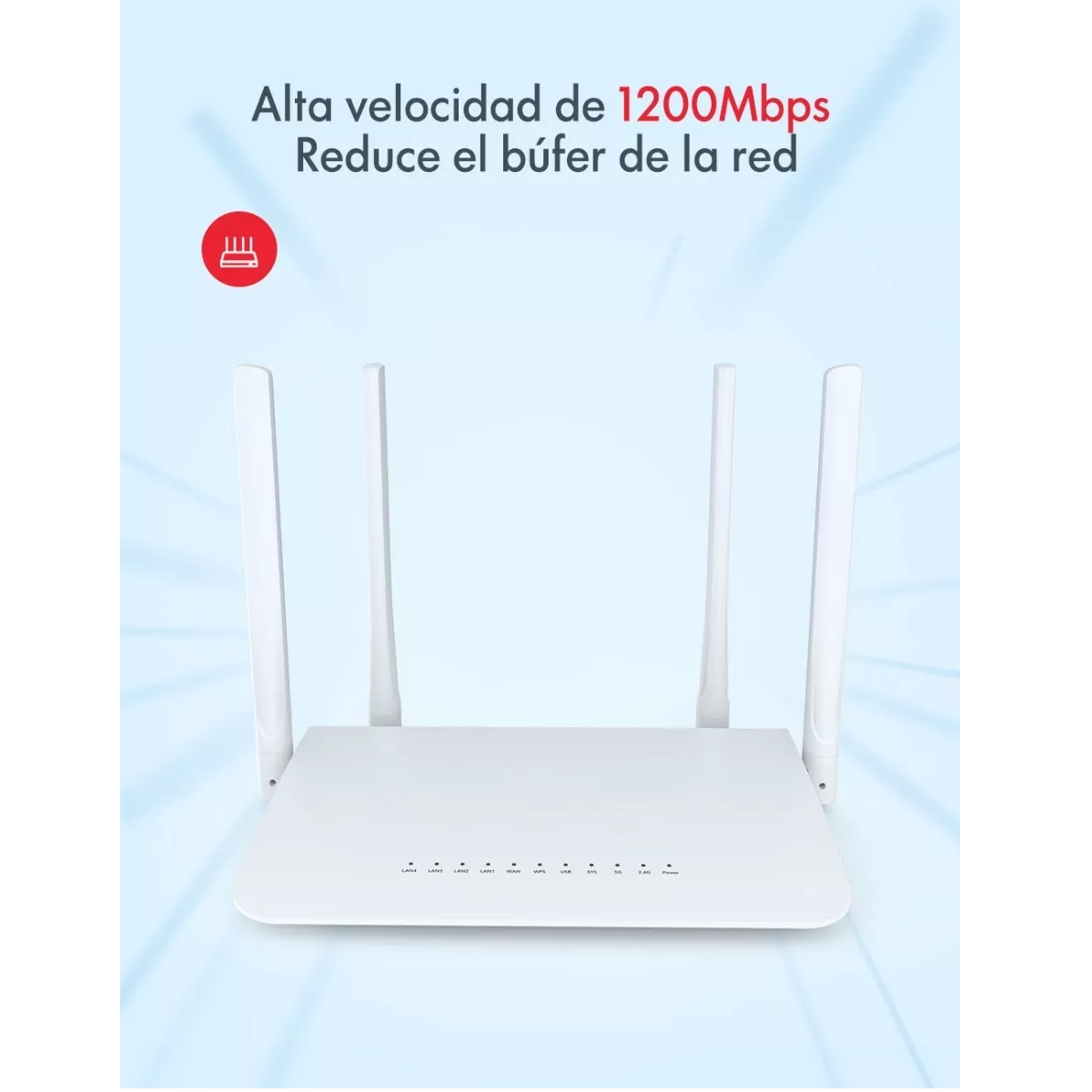 Router Wifi Inalambrico Repetidor De Seña 1200mpbs