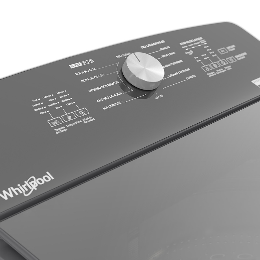 Lavadora Carga Superior 24kg Xpert System Negro 8MWTWLA41WJG Whirlpool
