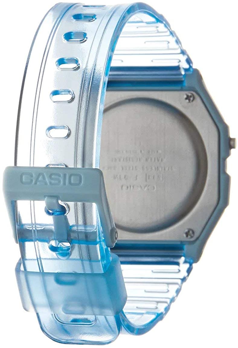 Reloj Unisex Casio F-91WS-2 Skeleton Vintage luz led con cronómetro y alarma