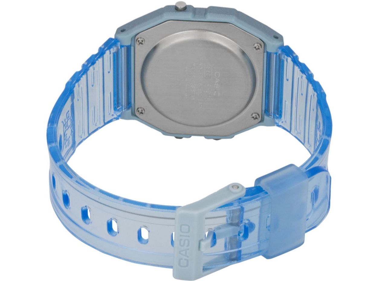Reloj Unisex Casio F-91WS-2 Skeleton Vintage luz led con cronómetro y alarma
