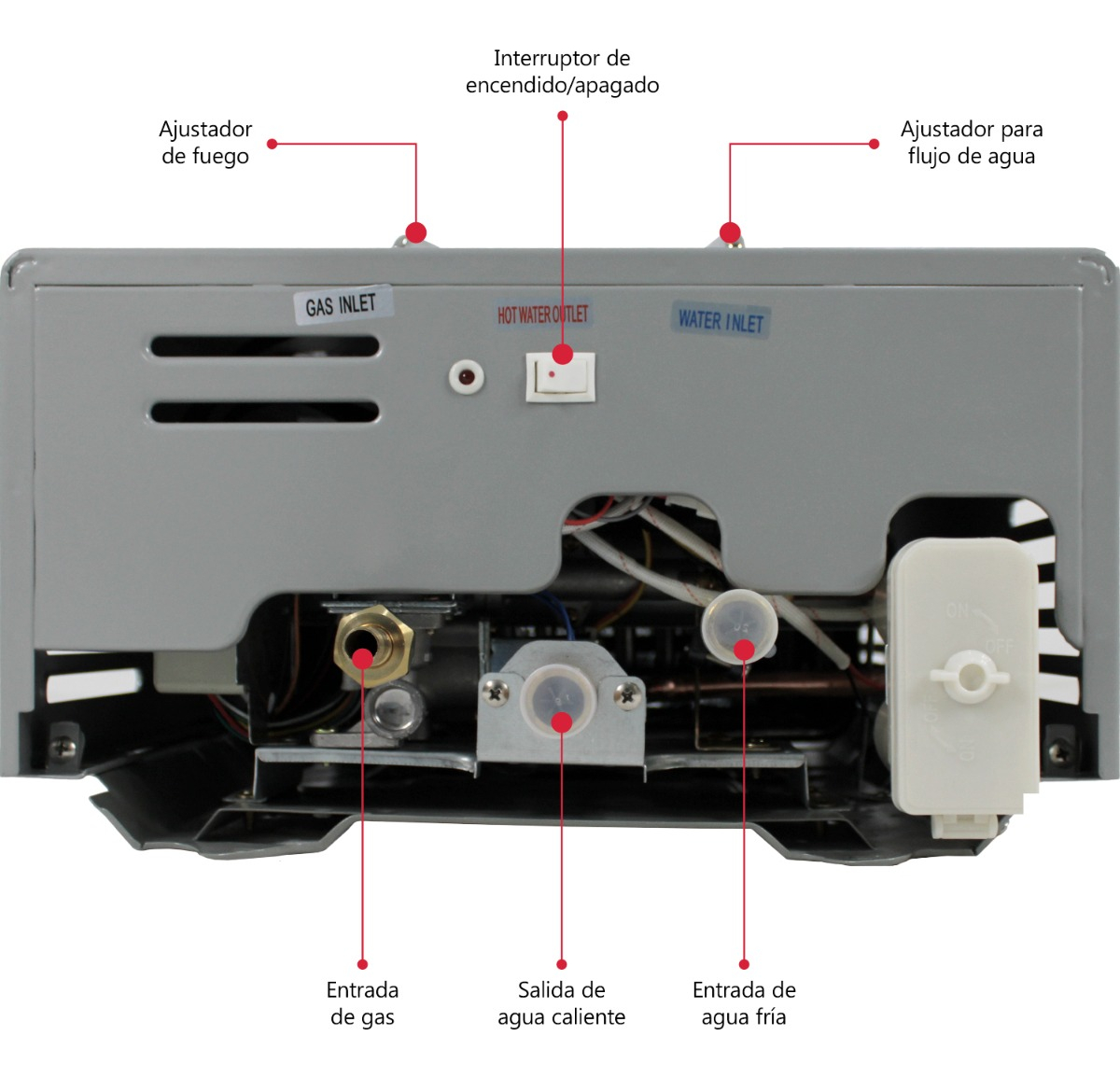 Calentador Agua Boiler Electrico Paso Gas Lp 2 Servicios 6 L