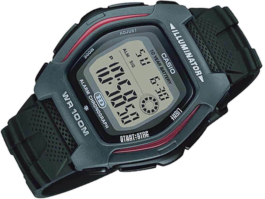 Reloj unisex Casio Hdd-600-1 Deportivo resistente al agua Alarma Led cronómetro