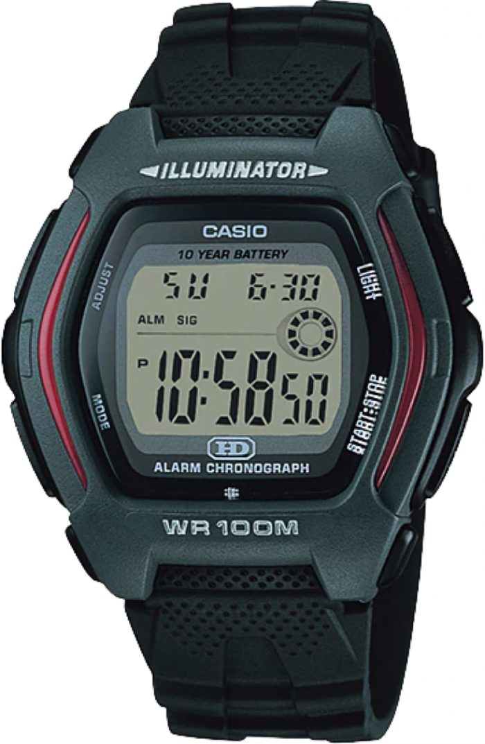 Reloj unisex Casio Hdd-600-1 Deportivo resistente al agua Alarma Led cronómetro