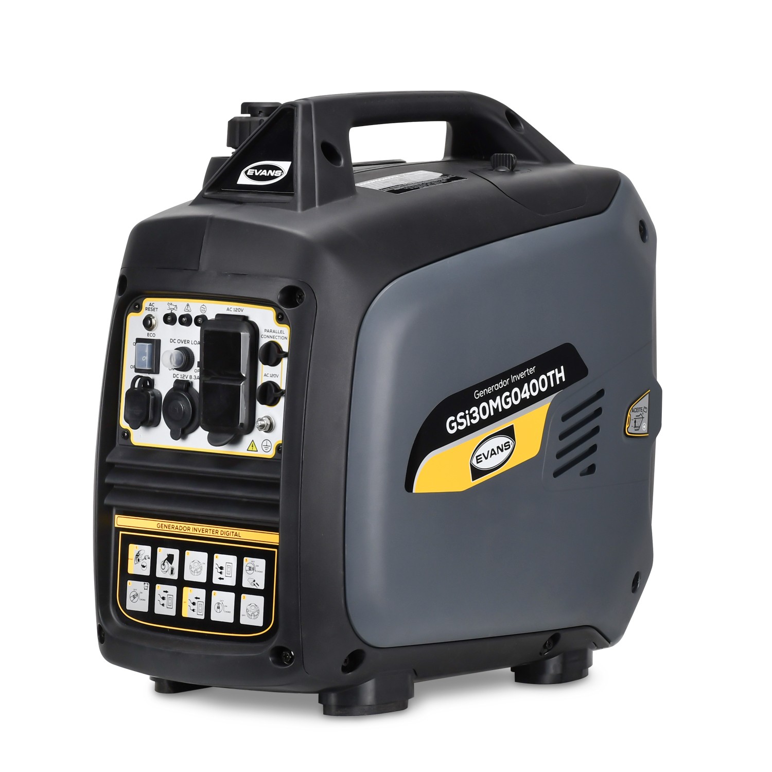 Generador Monofasico Evans de 3 kVA pico con motor a gasolina Thunder 4 HP