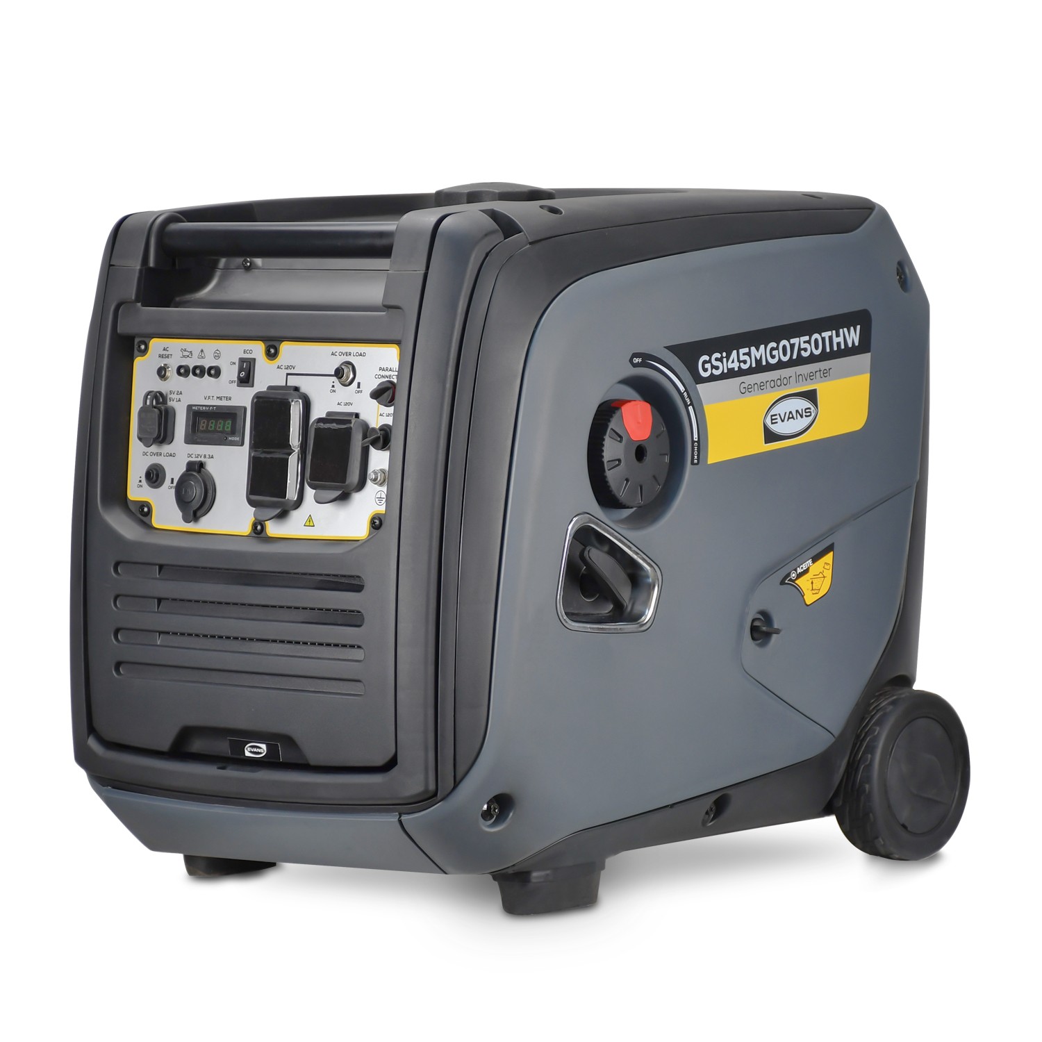 Generador Monofasico Evans de 4.5 kVA pico con motor a gasolina Thunder 7.5 HP