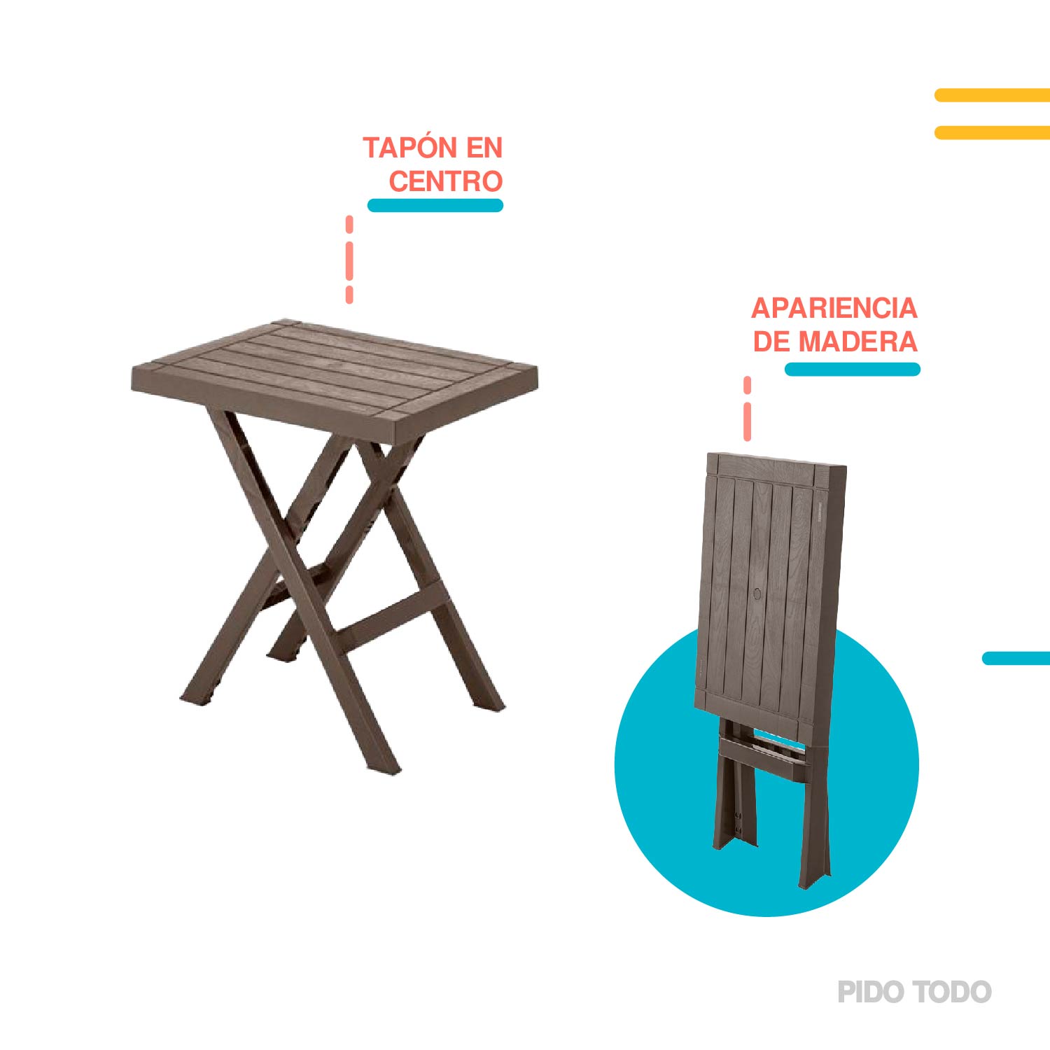 Mesa Plegable De Servicio Ajustable Resistente Individual 