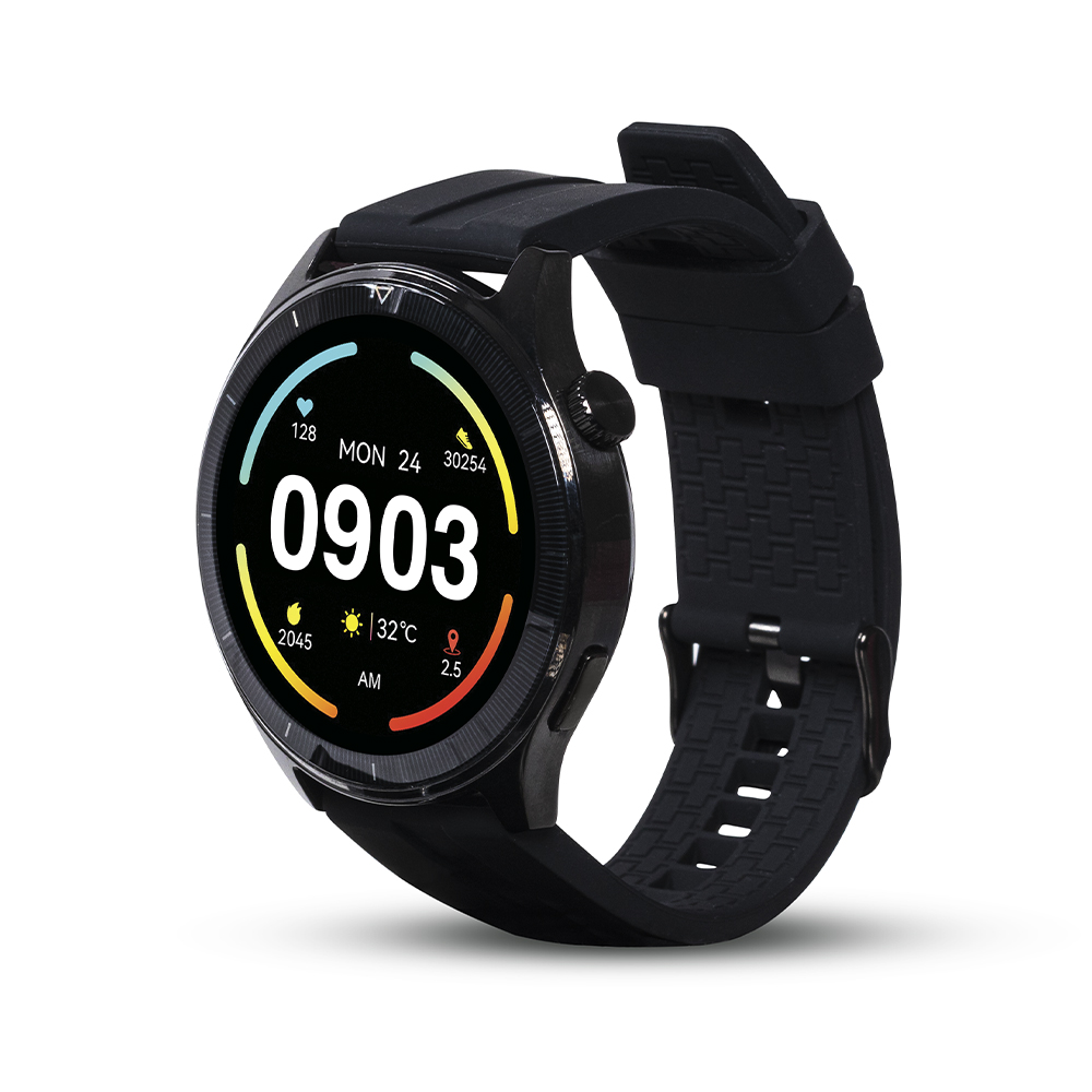 Smartwatch Kronos Evolution Stf Color Negro con carga inalámbrica
